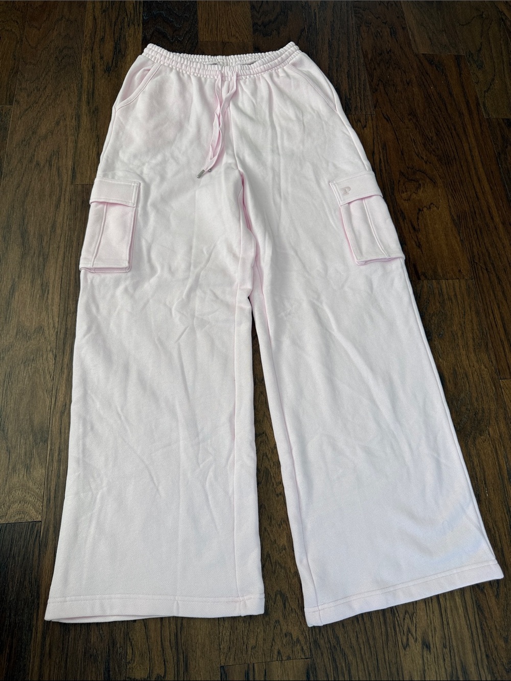 Women’s Light Pink Cargo Sweat Pants M Long